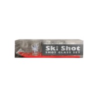 Ski Shot Glass Set - 4 Fun Glasses