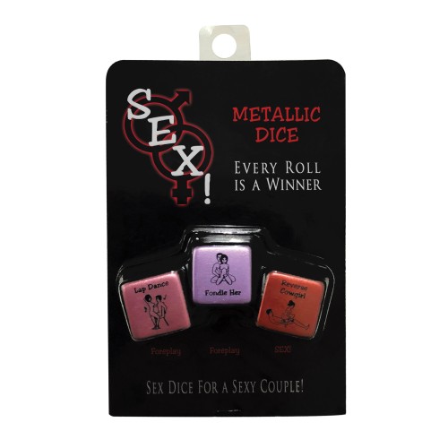 Metallic Sex Dice Game for Couples