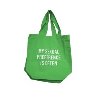 Tote Reusable Nobu My Sexual Preference Is Often - Verde