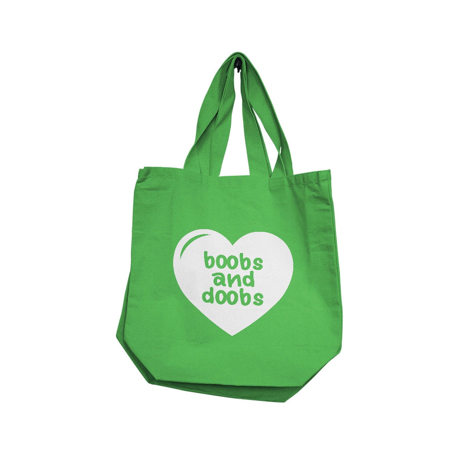 Nobu Boobs & Doobs Reusable Tote - Green Shopping Bag