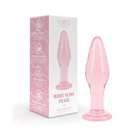 Plug de Vidrio Nobu Slim Hecho a Mano Rosa