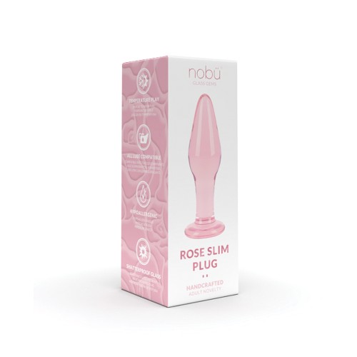 Plug de Vidrio Nobu Slim Hecho a Mano Rosa