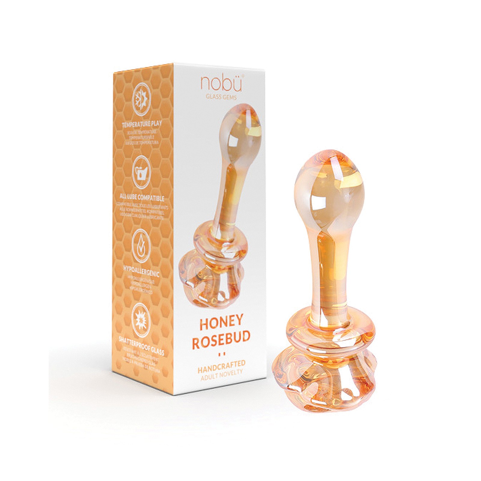 Nobu Honey Rosebud Amber Glass Gems