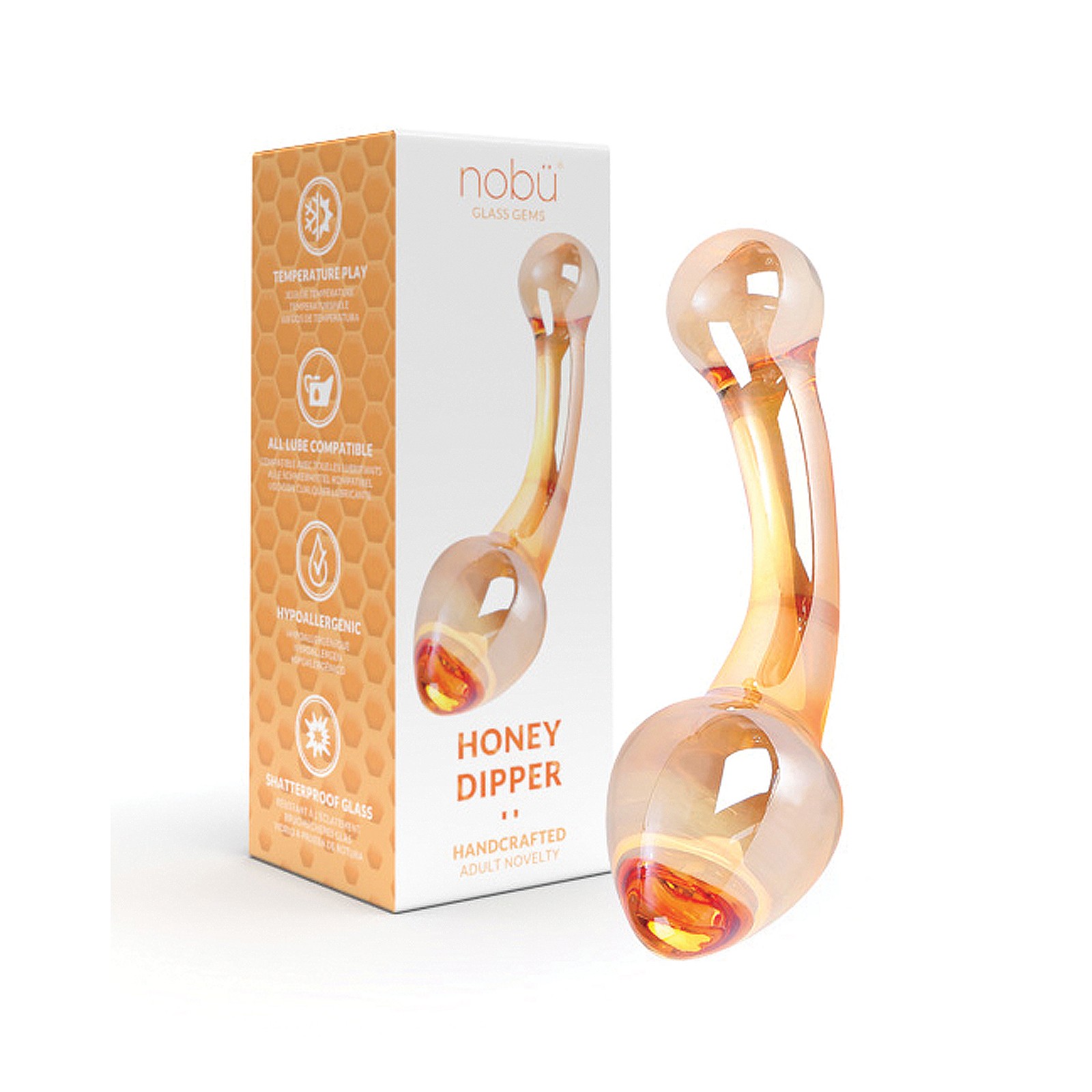 Nobu Honey Dipper Glass Wand - Amber