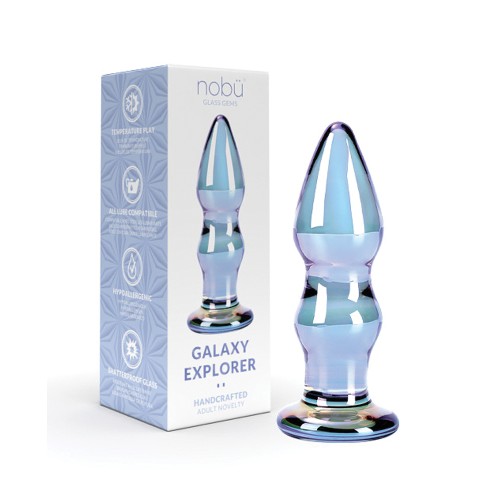 Nobu Galaxy Explorer Handcrafted Glass Gem - Blue