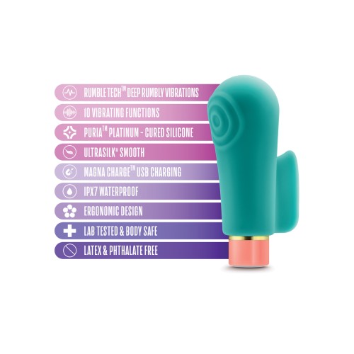 Blush Aria Sensual AF Vibrador Teal - Potente y A Prueba de Agua