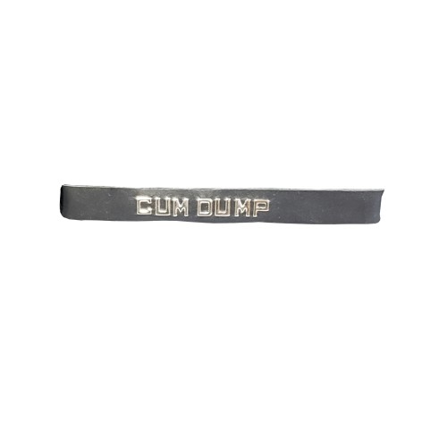 Collar de Cuero Spartacus CUM DUMP - Negro