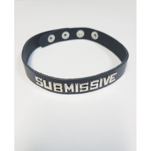 Collar de Cuero SUBMISSIVE Spartacus - Negro