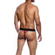 Male Basics Neon Thong Red LG