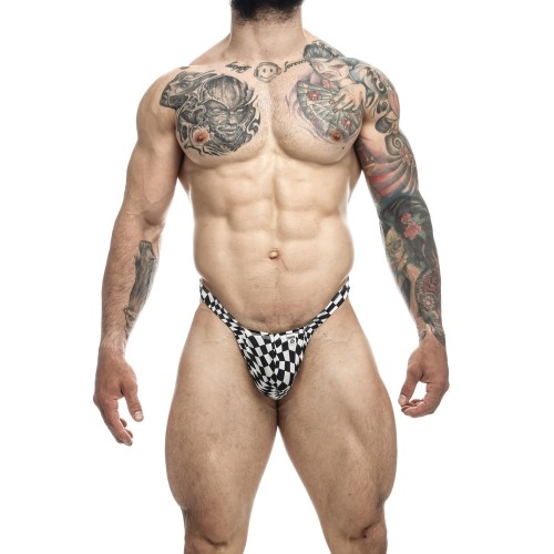 Male Basics Y Buns Thong Checkers - XL Design