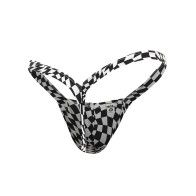 Male Basics Y Buns Thong Checkers - XL Design