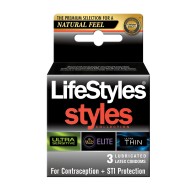 Lifestyles Styles Sensitive - 3 Pack for Intimacy