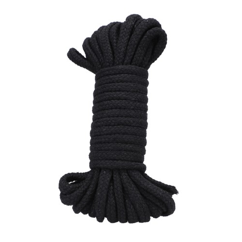 32 ft Black Cotton Rope for Bondage & Play