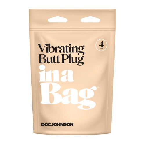 In A Bag 4 inch Vibrating Butt Plug in Black