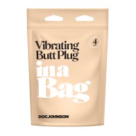 In A Bag 4 inch Vibrating Butt Plug in Black