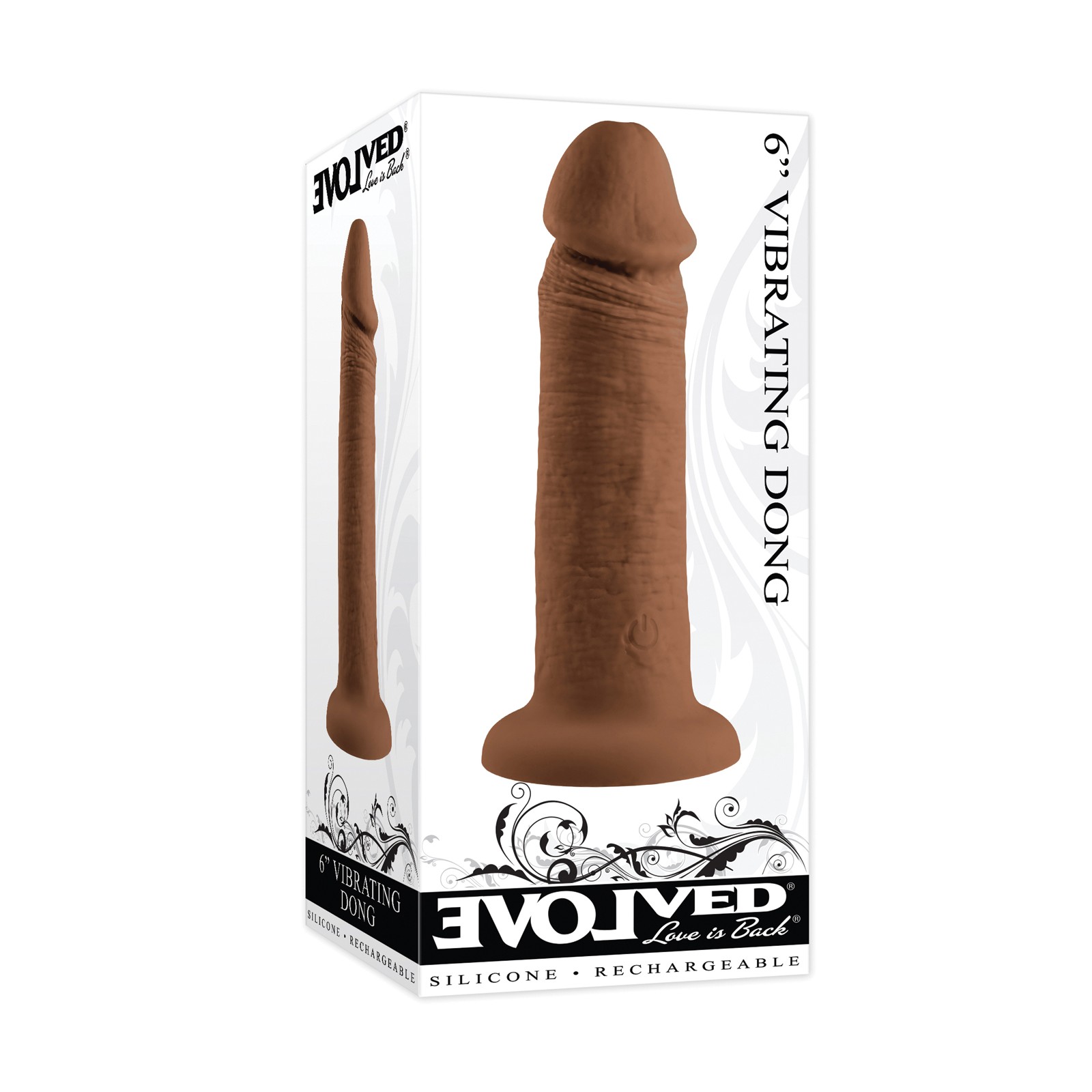 Evolved 6-Inch Vibrating Dong Dark