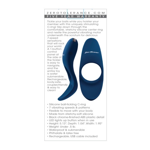 Zero Tolerance Cup 'Em - Blue Vibrating C-Ring