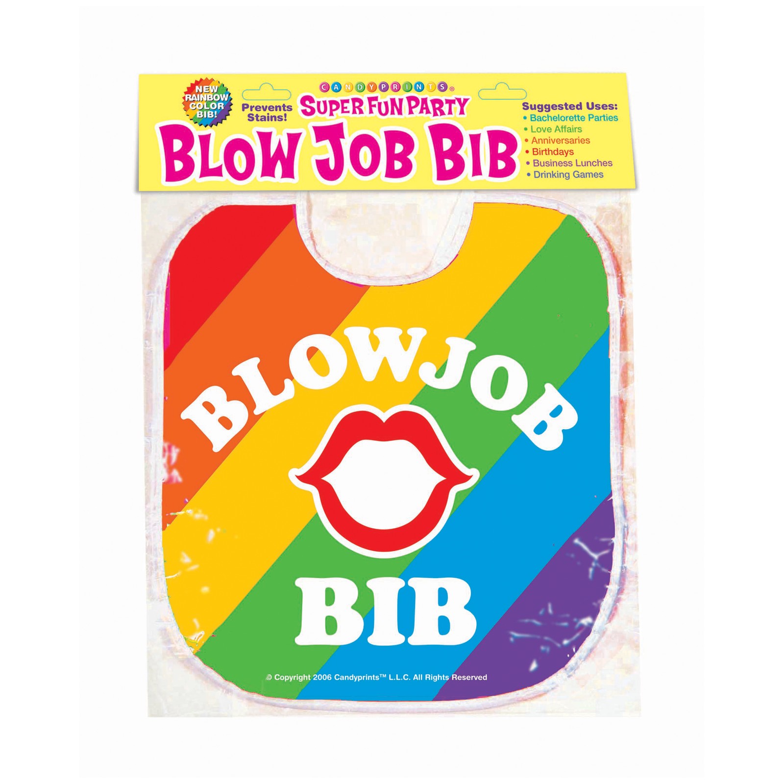 Blow Job Bib Rainbow - Perfect Gag Gift for Parties