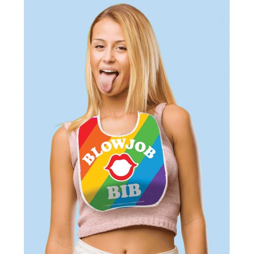 Blow Job Bib Rainbow - Perfect Gag Gift for Parties