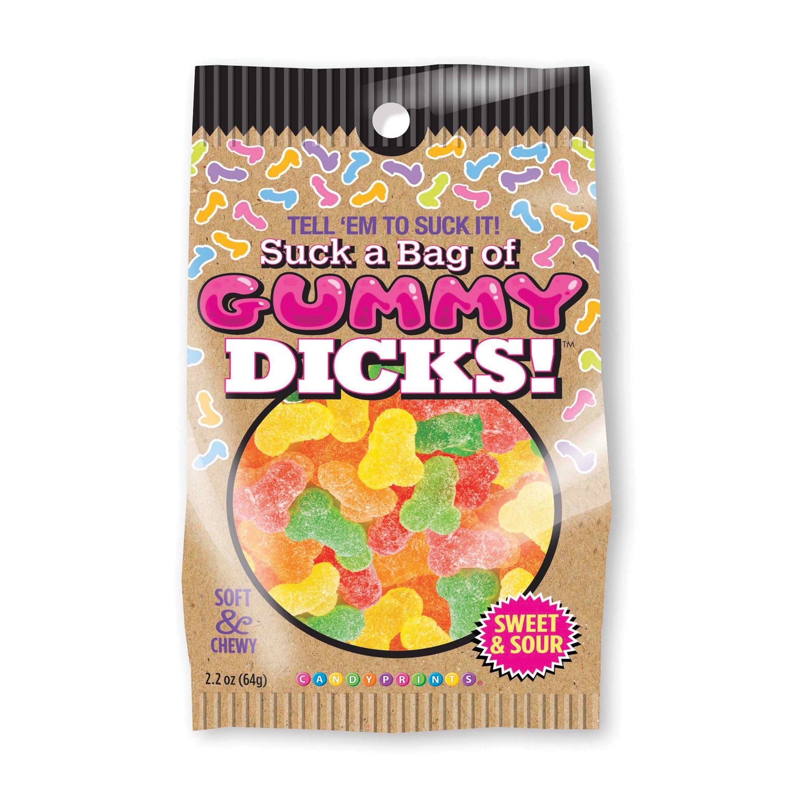 Suck A Bag Of Gummy Dicks Caramelo 2.2 oz