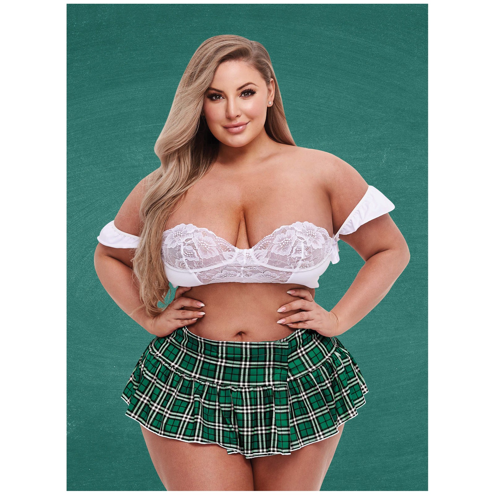 Teacher's Pet Schoolgirl Set Green White