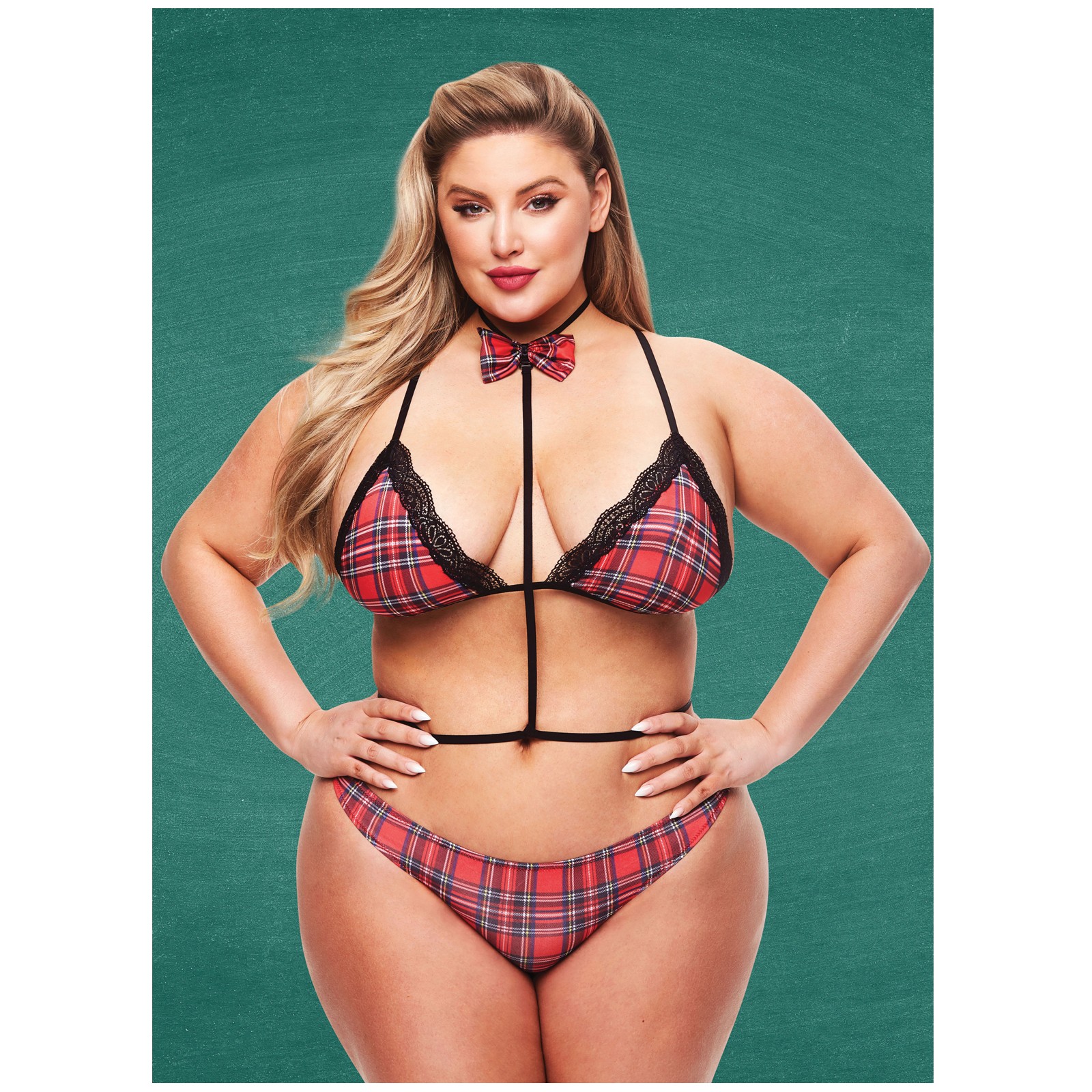 Teacher's Pet Baddie Schoolgirl Set - Red/Black QN