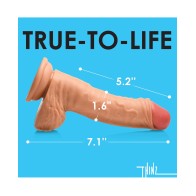 Curve Toys Thinz 7 Inch Uncut Dildo with Balls - Light