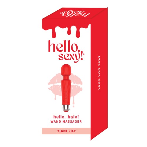 Hello Sexy Hello Halo Wand Massager Tiger Lily