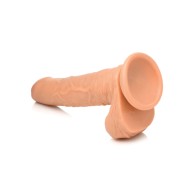 Dildo Sin Circuncisión de 8" con Bolas - Claro