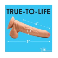 Curve Toys Thinz 8" Uncut Dildo w/Balls - Light