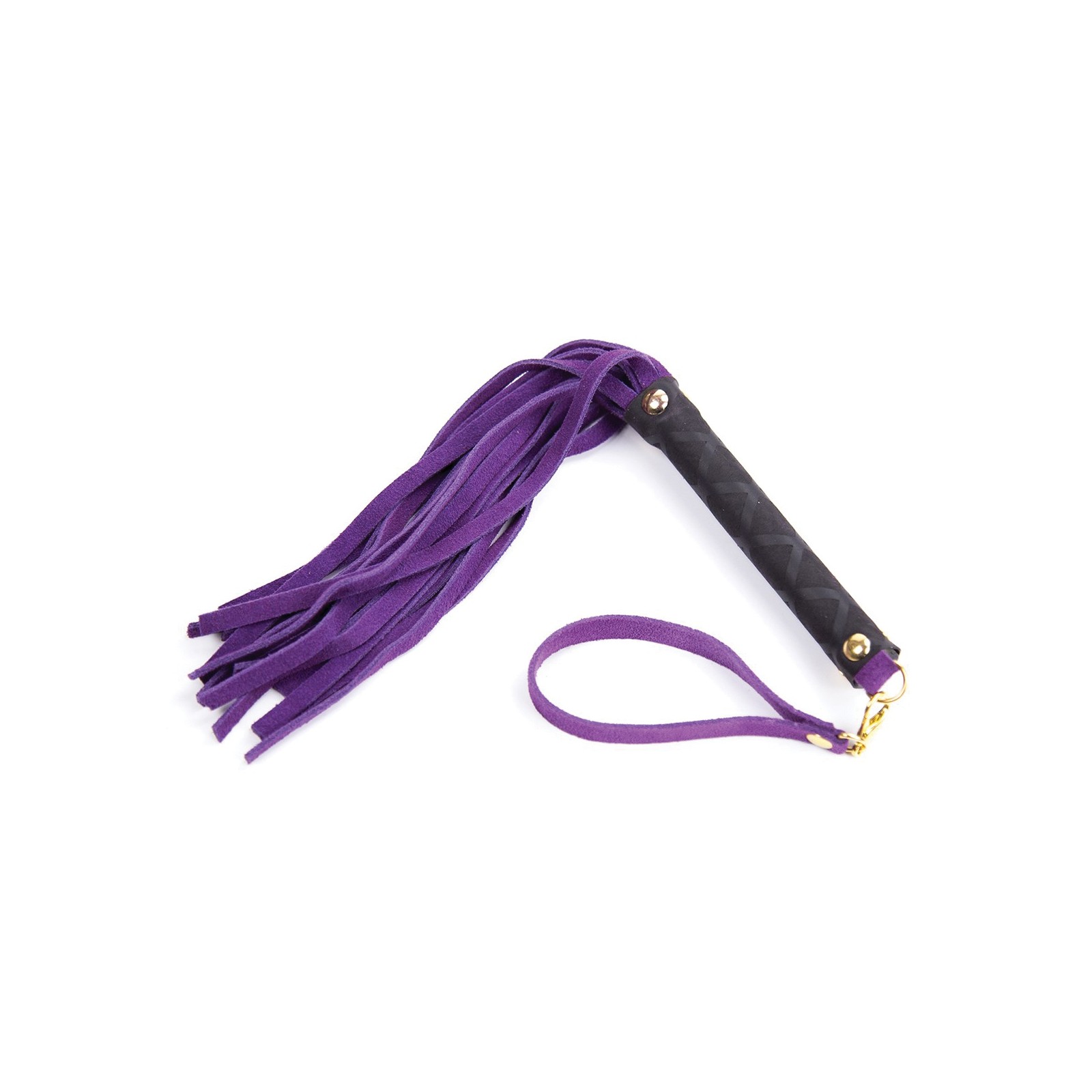 Plesur Mini Leather Flogger Purple - Sensation Play