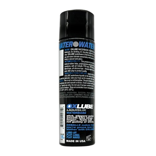 Ox Balls OXLube Liquislik Waterbase - 4.4 oz