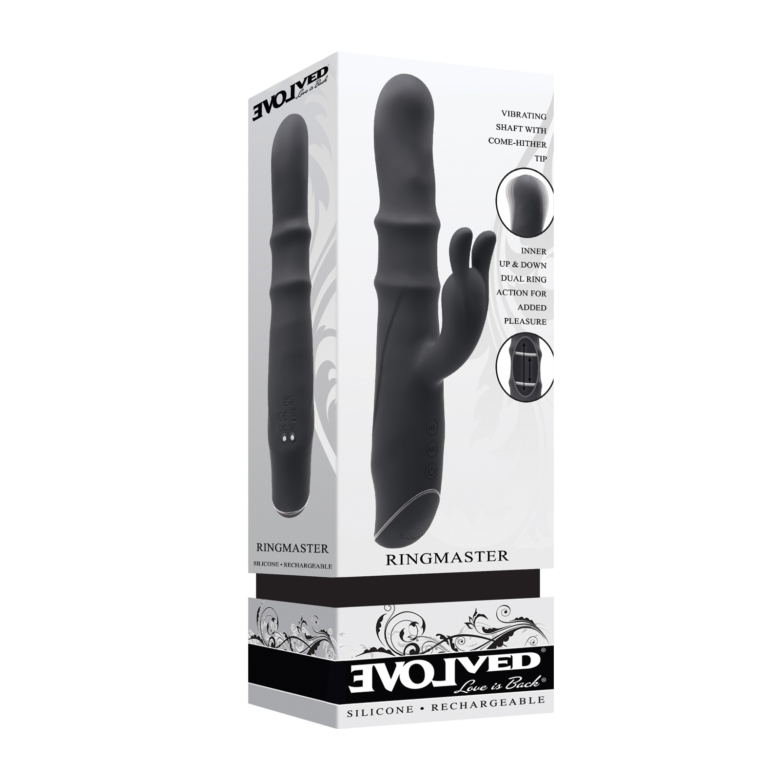 Evolved Ringmaster Conejo Vibrador Negro