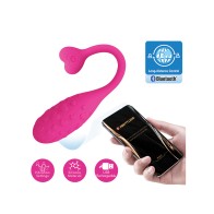 Pretty Love Fisherman App-Controlled Vibrating Egg - Hot Pink