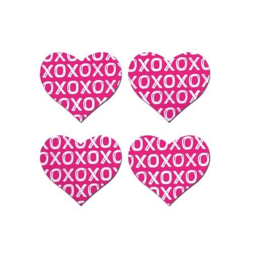 Pastease Petites XO Hearts Nipple Pasties - Pink