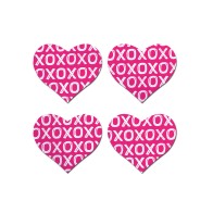 Pastease Petites XO Hearts Nipple Pasties - Pink