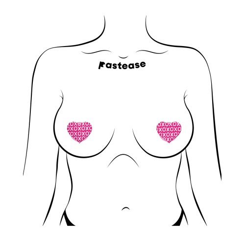 Pastease Petites XO Hearts Nipple Pasties - Pink