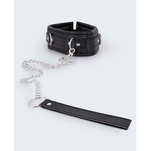 Lust PU Leather Collar & Leash Black