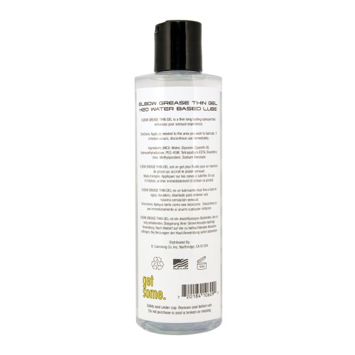 Elbow Grease H2O Thin Gel 8.5 oz - Water-Based