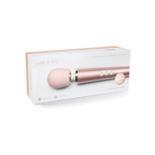 Le Wand Petite Rechargeable Vibrating Massager in Rose Gold