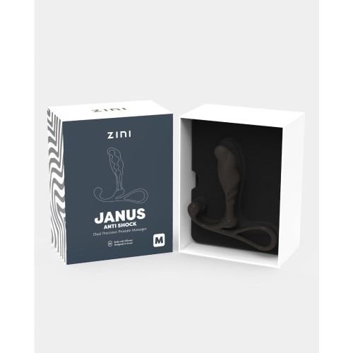 Zini Janus Anti Shock Masajeador Prostatico Negro Mediano