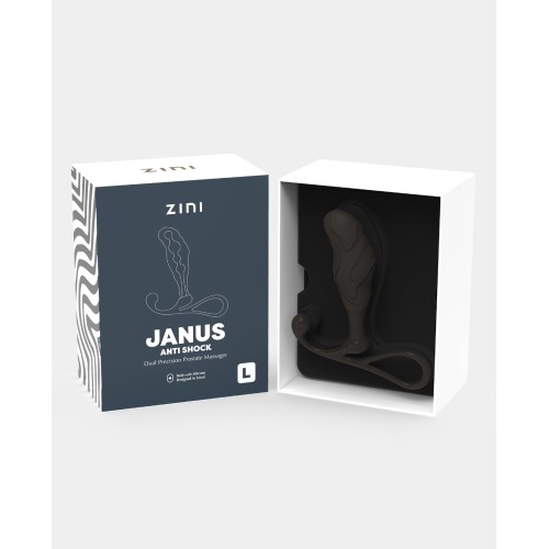 Masajeador Prostático Zini Janus Anti Shock - Grande Negro