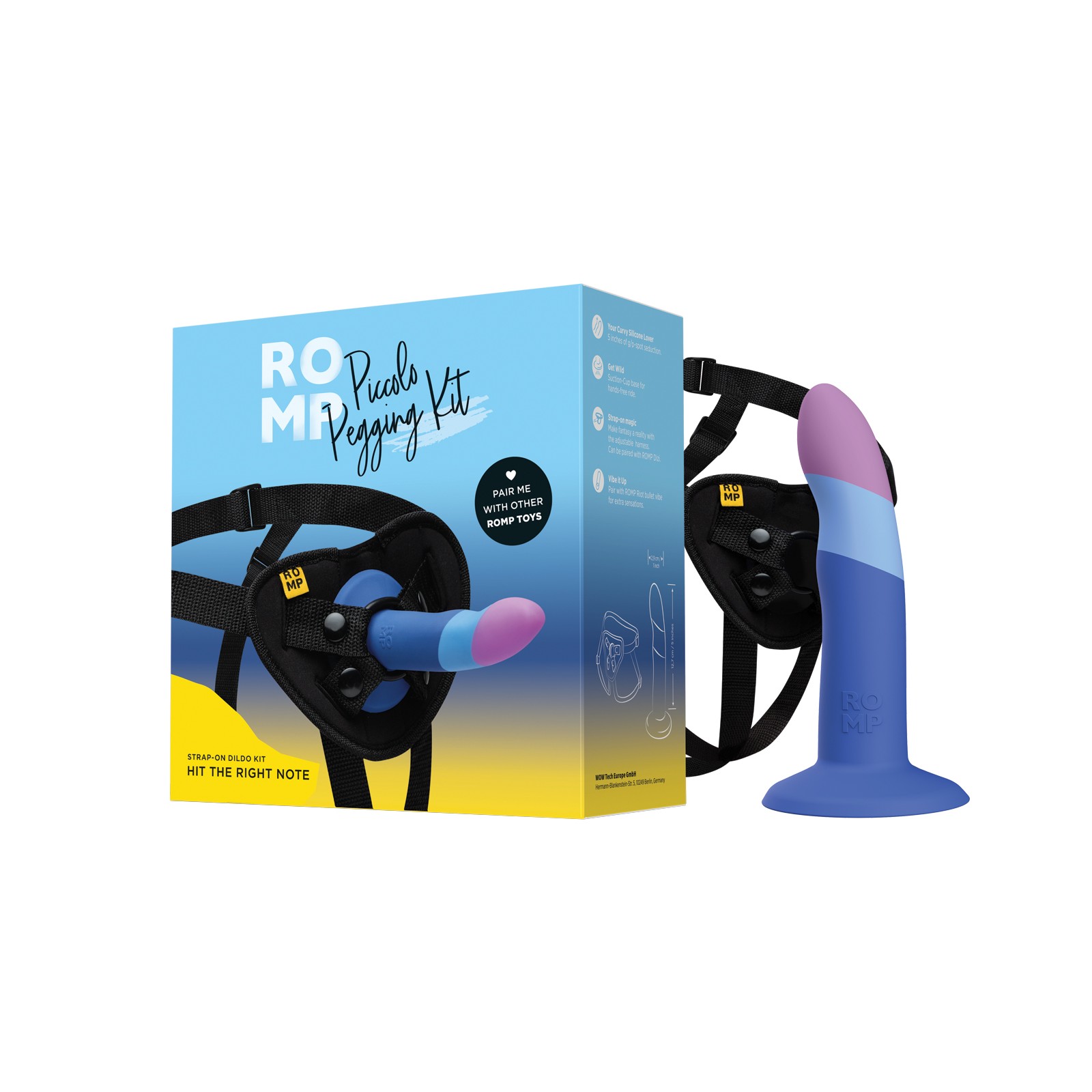 KIT de Dildo Pegging ROMP Piccolo - Azul