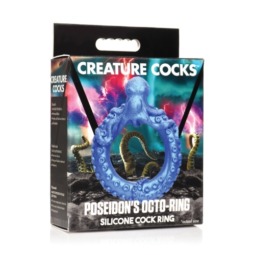 Poseidon's Octo Silicone Cock Ring Blue Creature Cocks