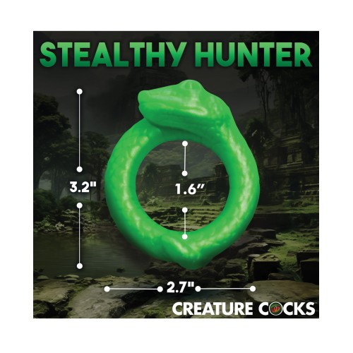 Creature Cocks Serpentine Silicone Cock Ring Green