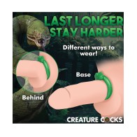 Creature Cocks Serpentine Silicone Cock Ring Green