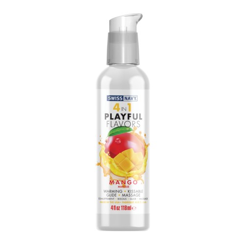 Lubricante Swiss Navy 4 en 1 Sabor Mango