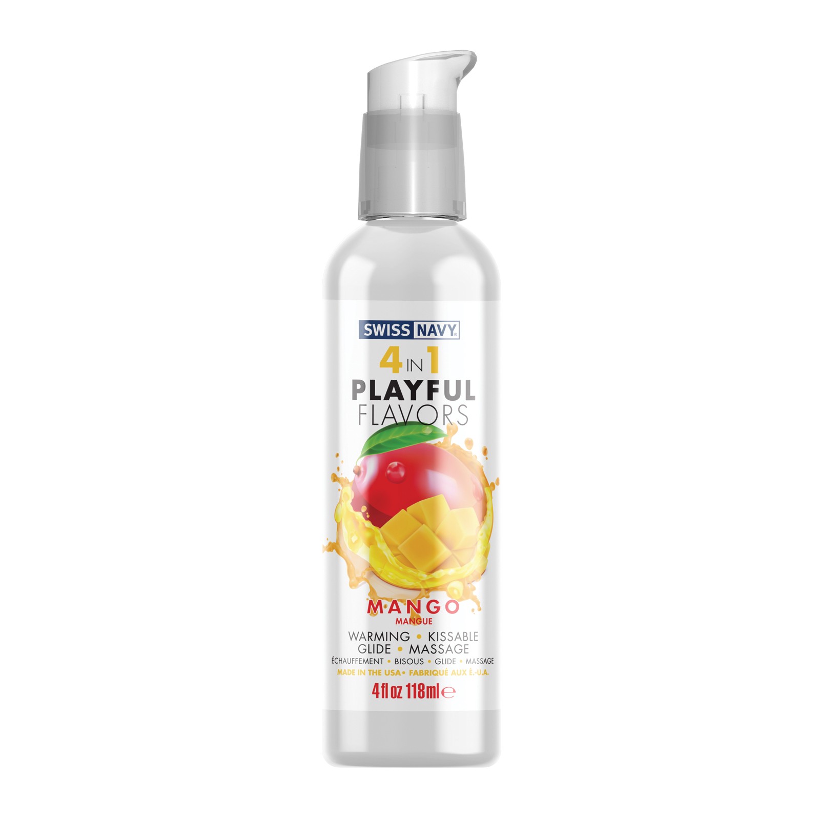 Lubricante Swiss Navy 4 en 1 Sabor Mango