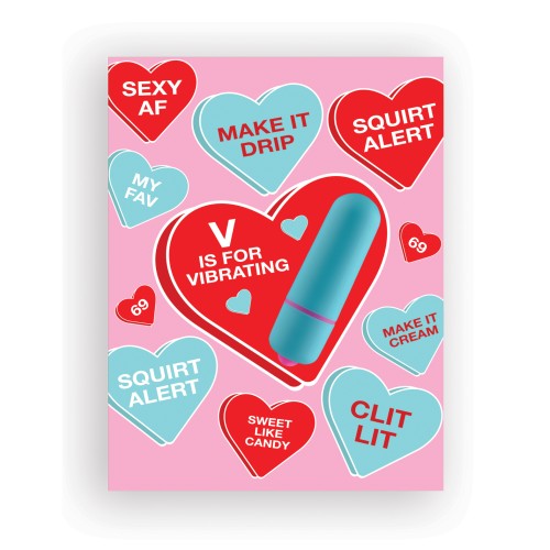 Naughty Vibes Greeting Card with Vibrator for Romance