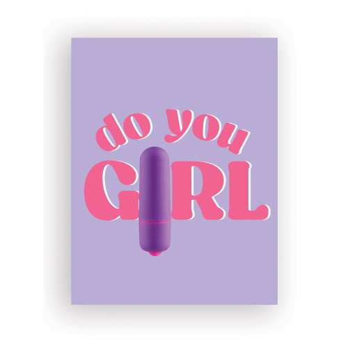 Do You Girl Naughty Greeting Card with Vibrator - Flirty Fun